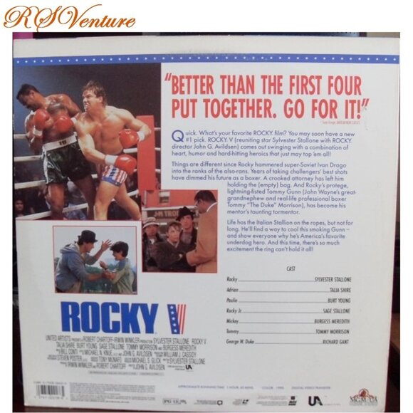 LaserDisc Film "ROCKY V" - Picture 2 of 3